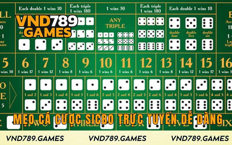 Những mẹo cá cược Sicbo trực tuyến dễ dàng
